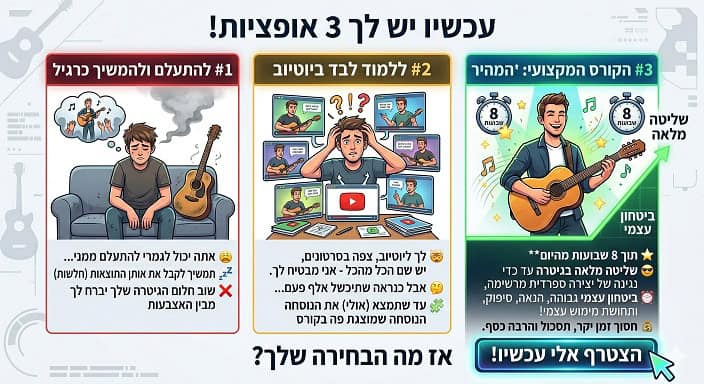 איך כדאי ללמוד גיטרה באינטרנט